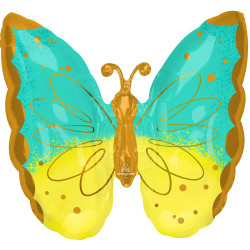 Teal & Yellow Butterfly