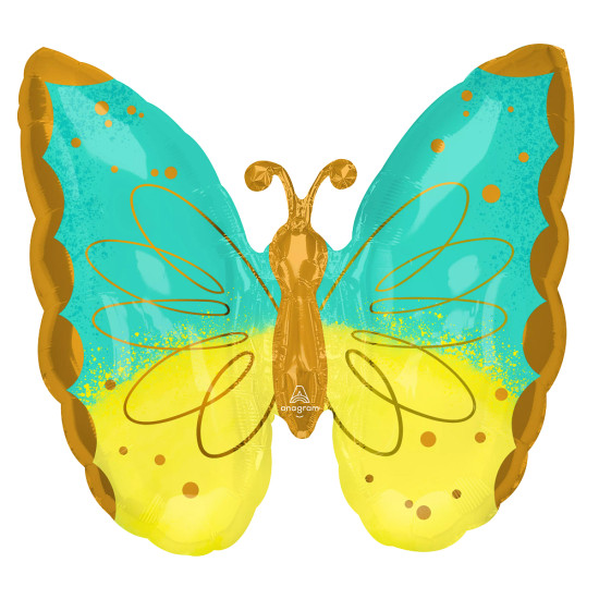 Teal & Yellow Butterfly