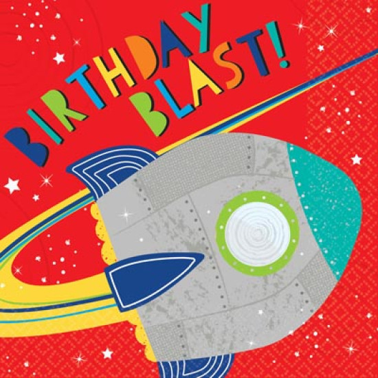 Blast Off Napkin 33cm -16 in a pack