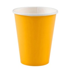 Sunshine Yellow Paper Cups - 8 cups