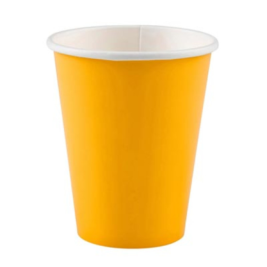 Sunshine Yellow Paper Cups - 8 cups