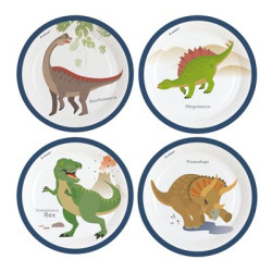 Happy Dinosaur Paper Plates 23cm - 8 plates