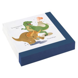 Happy Dinosaur Napkins 33cm -20 napkins