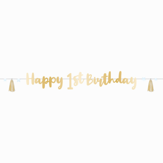 Blue 1st Birthday Letter Banner