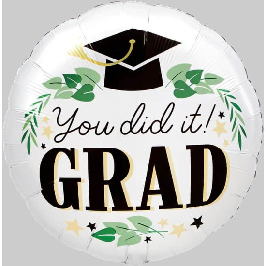Satin You Did IT Ivy Grad 18Inch Foil Balloon