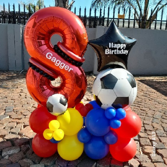 Soccer Star Balloon Tower