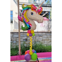 Unicorn Head Foil Pedestal Centerpiece