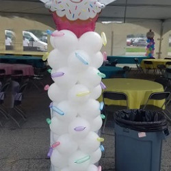 Sprinkle Foil Topper Column 1.8m ( The Foil on top might be different depending on whats available)