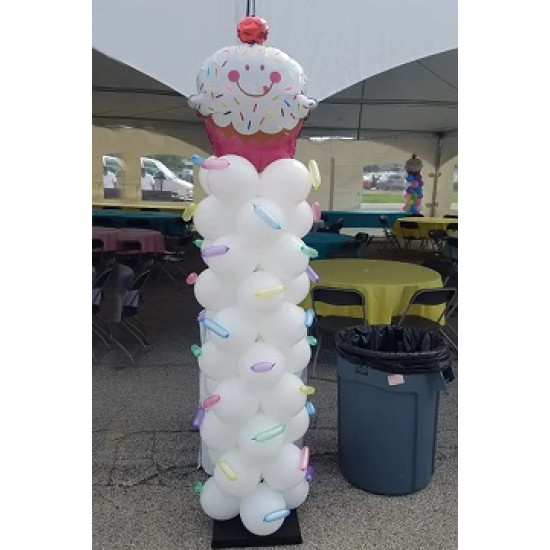 Sprinkle Foil Topper Column 1.8m ( The Foil on top might be different depending on whats available)