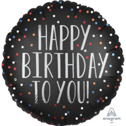 Birthday to You Satin Dots18" foil balloon