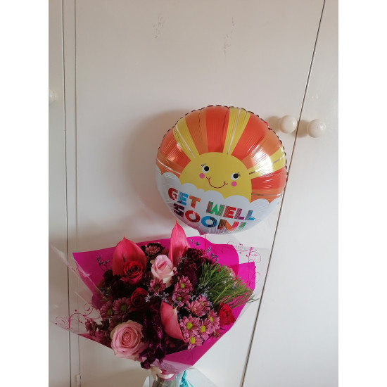 Get Well Soon Flower Bunch & Foil