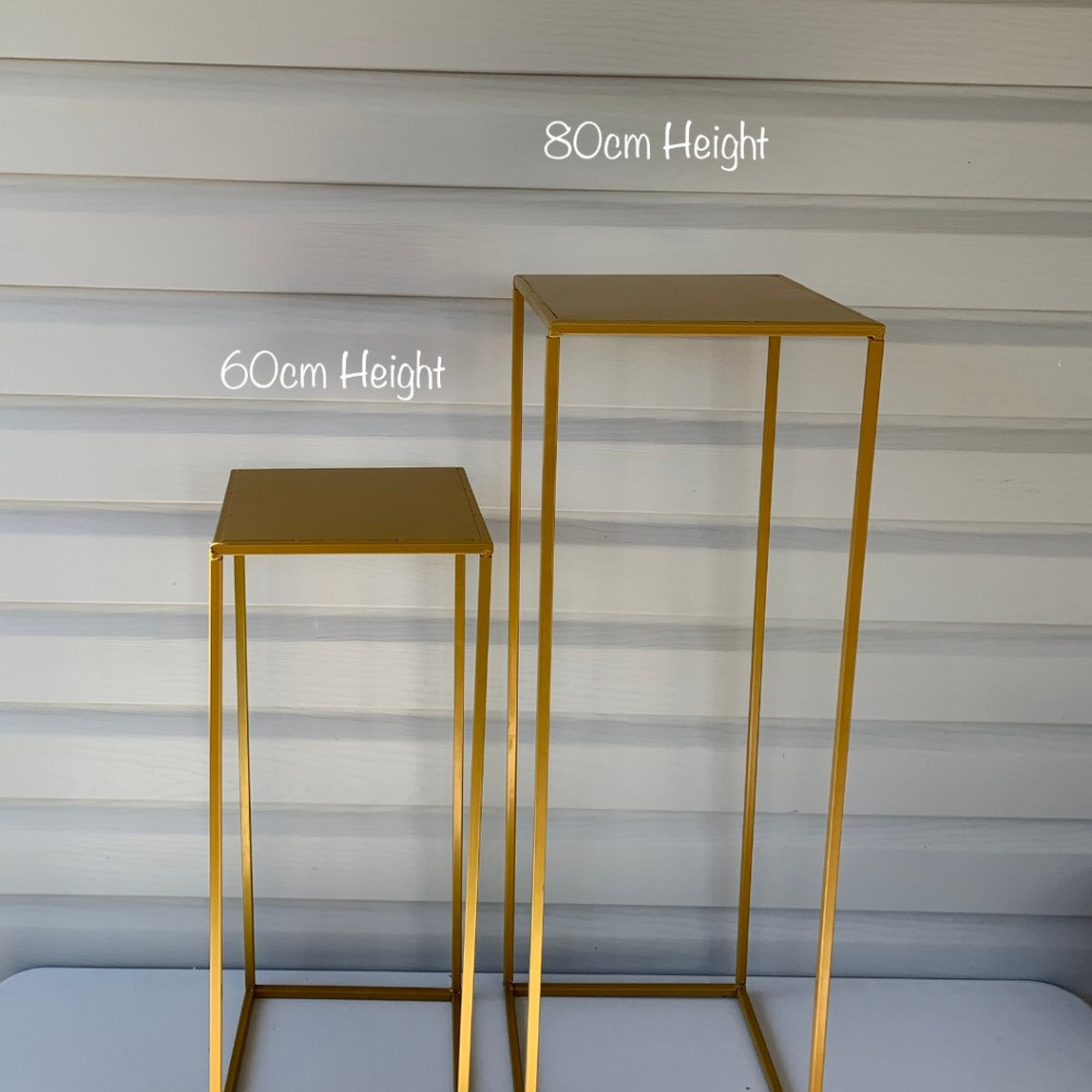 Gold Plints Gold Plinths For Hire- Set of 2 | The Balloon Stop