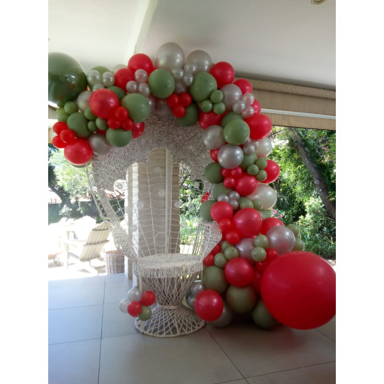 Garland on Peacock Chair