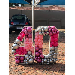 Mosaic Number frame filled with balloons-price is for 1
