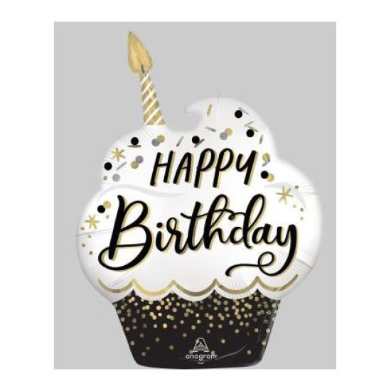 Satin BSG Birthday Wishes Super shape foil