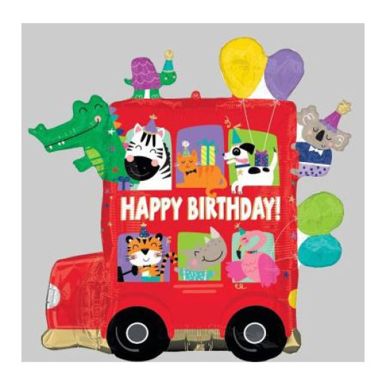 Party Bus Birthday Super shape foil