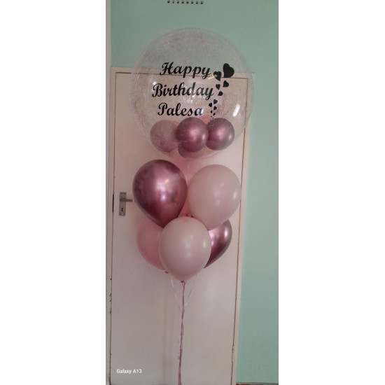 Pink hues personalized bouquet