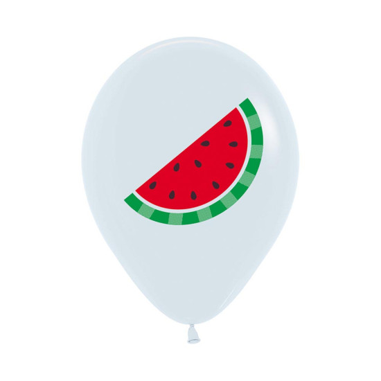 Watermelon on White Latex Balloon