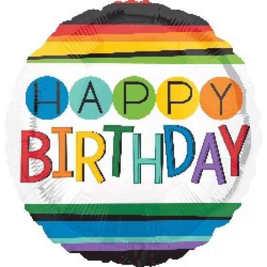 Rainbow Birthday 18" Foil