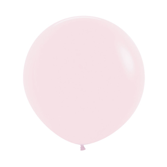 24 Inch:Pastel Matte Pink Big Round