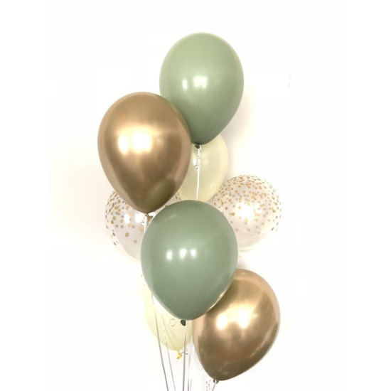 Sage & Vanilla 9 Balloon  Bouquet